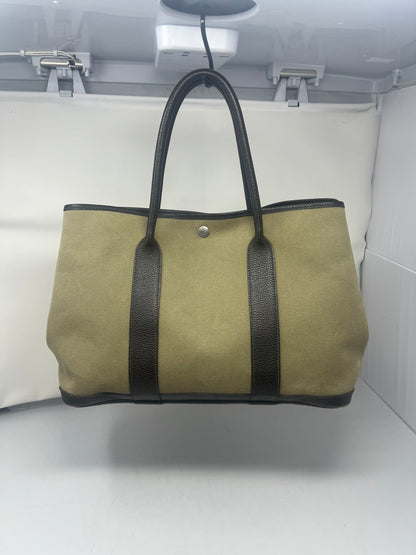 Hermes Garden Party Khaki Tote