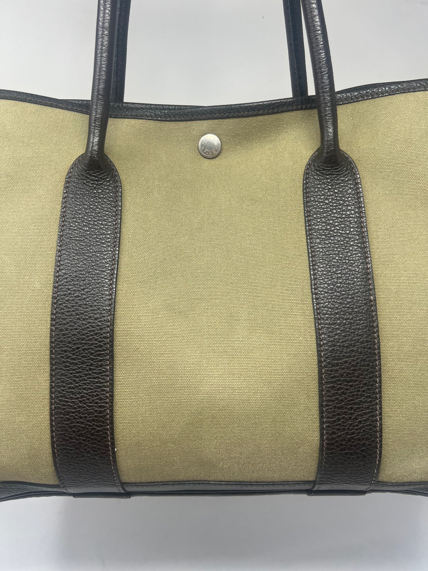 Hermes Garden Party Khaki Tote