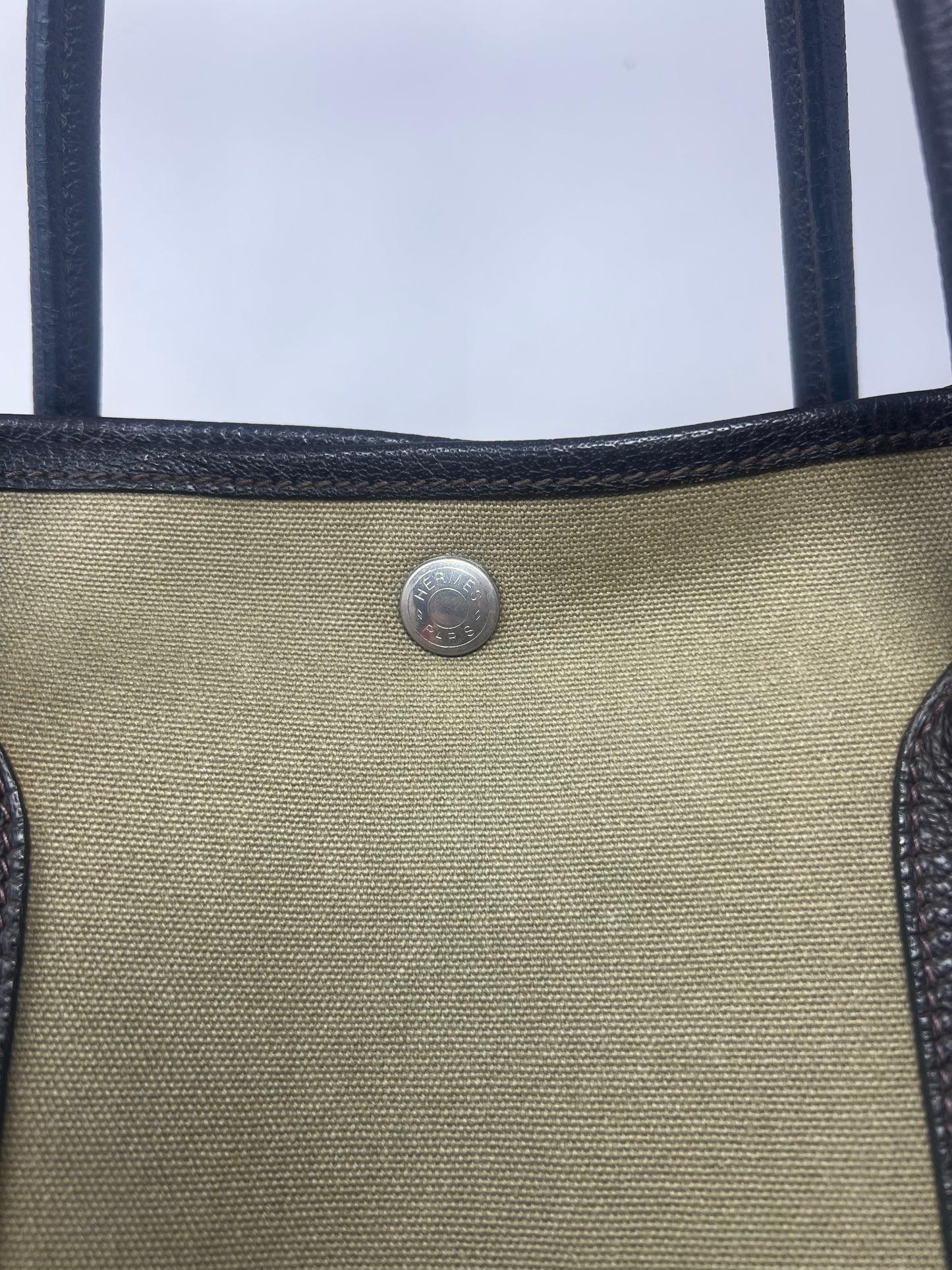 Hermes Garden Party Khaki Tote