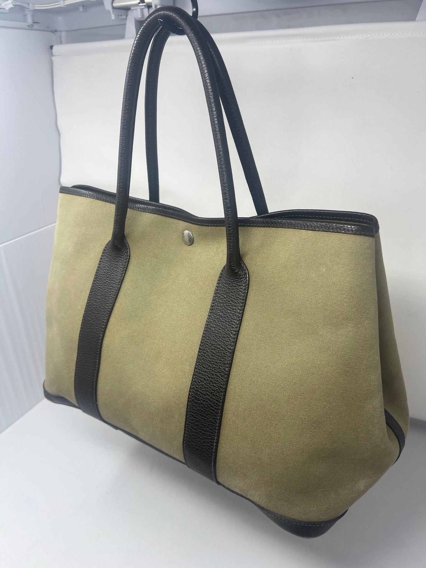 Hermes Garden Party Khaki Tote