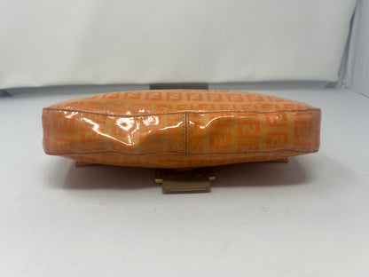 Fendi Orange Vinyl Zucchino Baguette