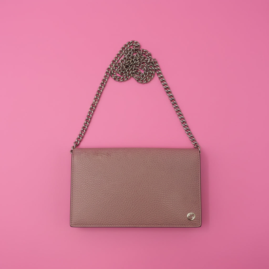 Gucci Blush Wallet on Chain