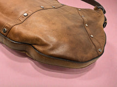 YSL Mombasa Brown Leather with Wooden Studs