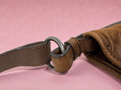 YSL Mombasa Brown Leather with Wooden Studs