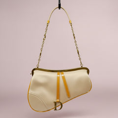 Dior Mini Saddle Orange Satin