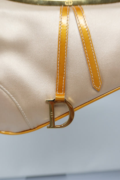 Dior Mini Saddle Orange Satin