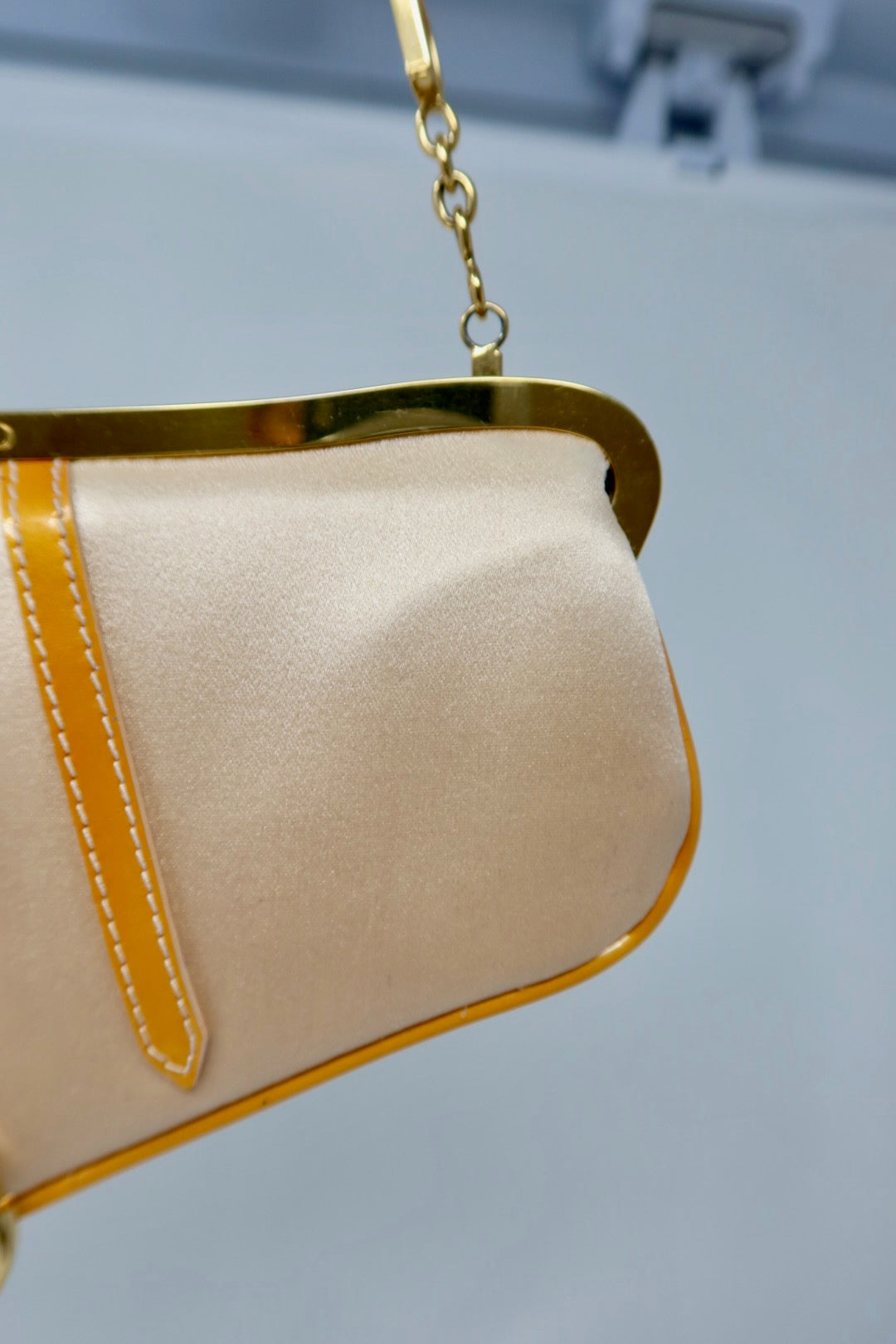 Dior Mini Saddle Orange Satin