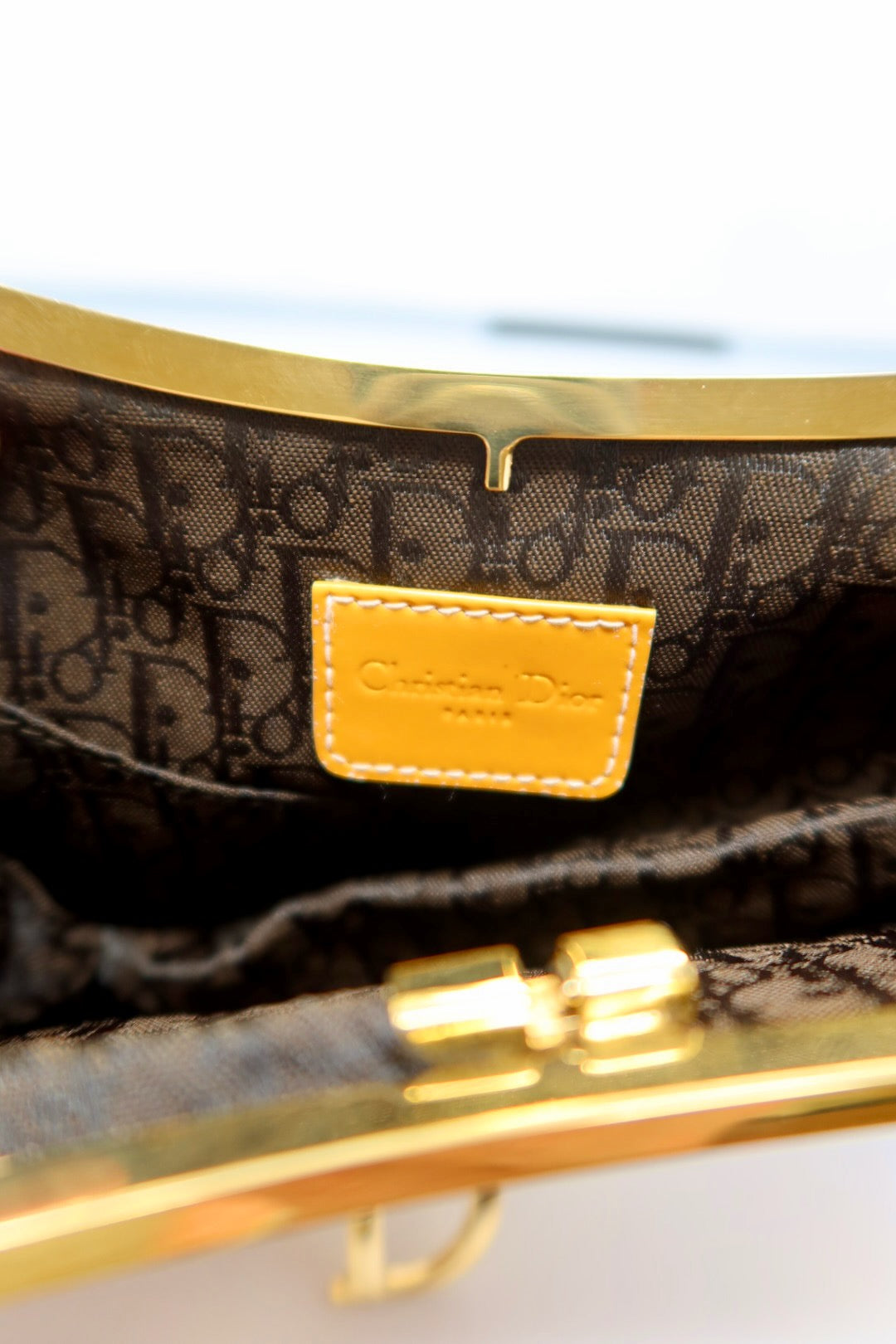 Dior Mini Saddle Orange Satin
