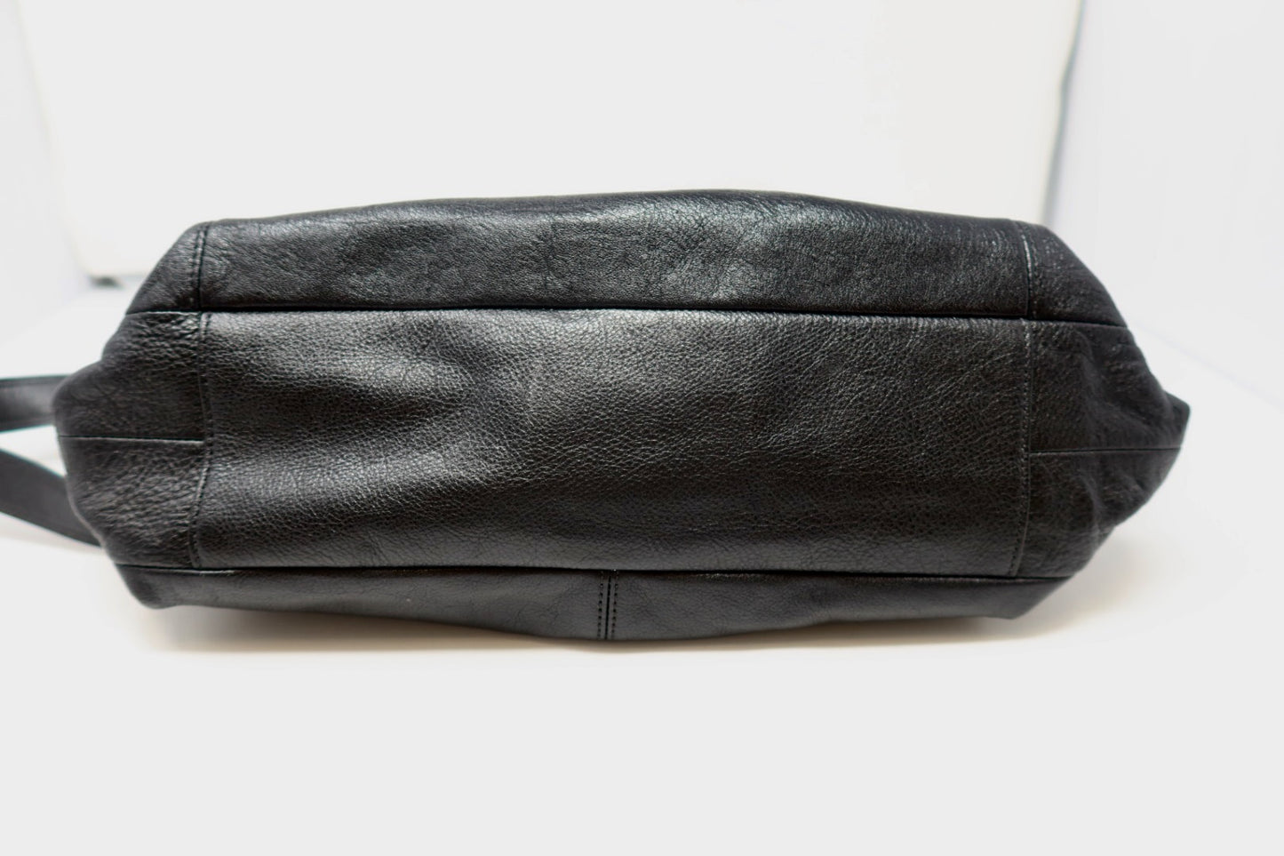 Coach Hand Bag Leather 2way Black