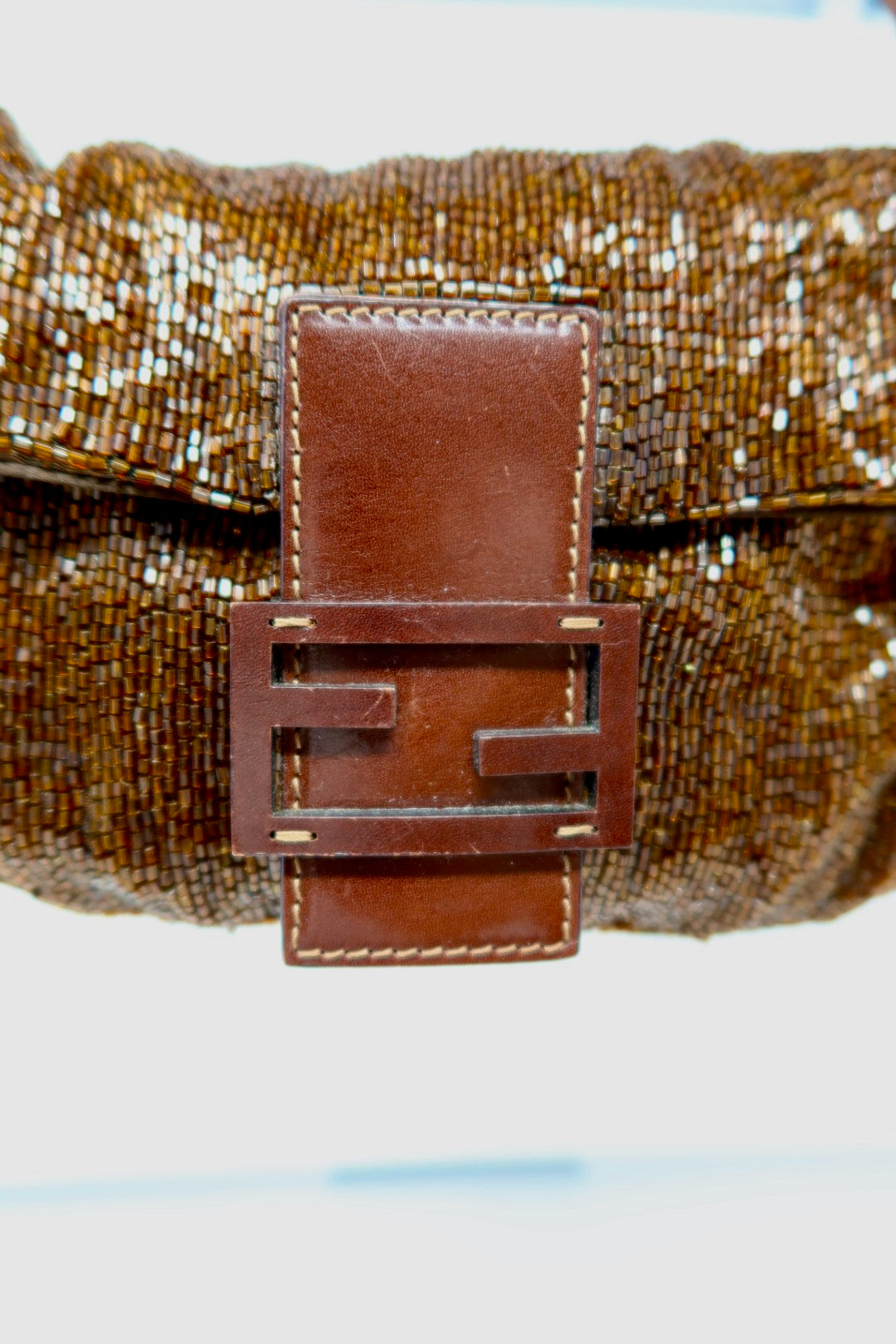 Fendi Baguette Brown Beaded