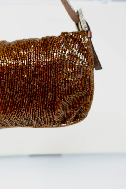 Fendi Baguette Brown Beaded