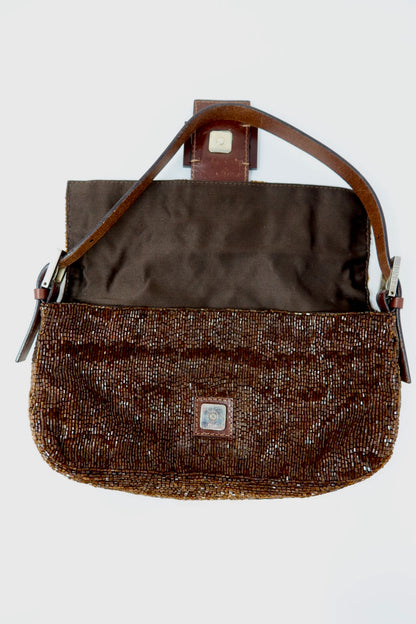 Fendi Baguette Brown Beaded
