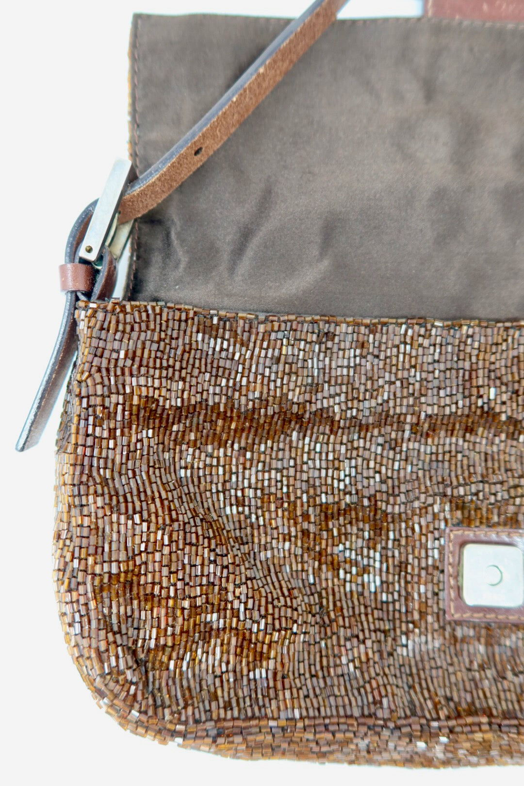 Fendi Baguette Brown Beaded