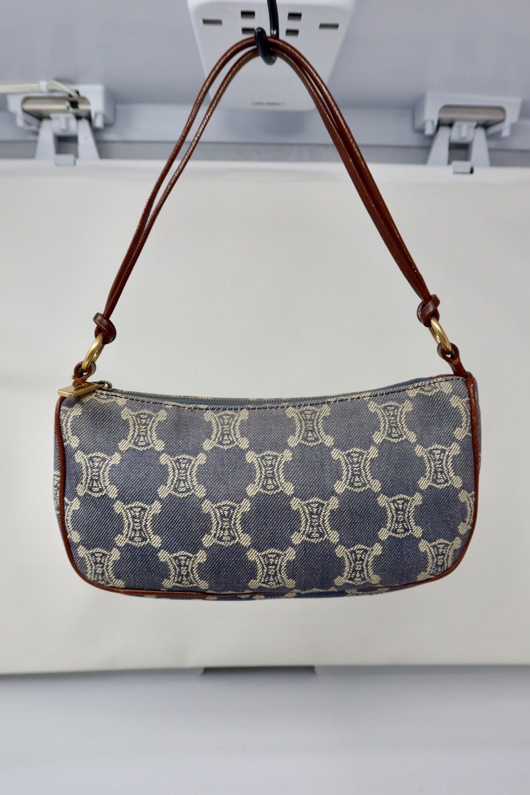 Celine Macadam Blue Denim Pochette