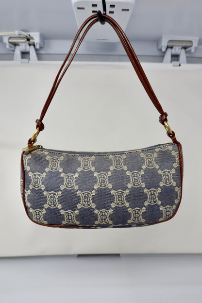 Celine Macadam Blue Denim Pochette