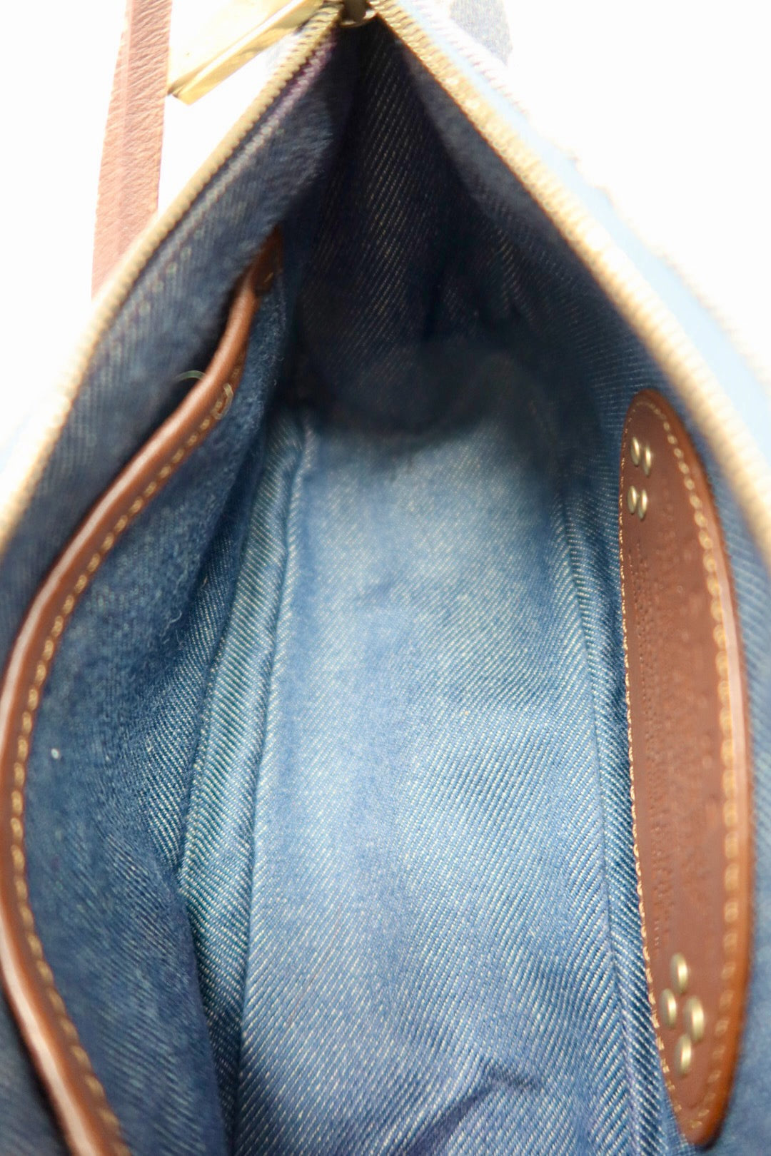 Celine Macadam Blue Denim Pochette