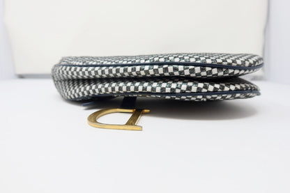 Dior Saddle Black & White Checkered
