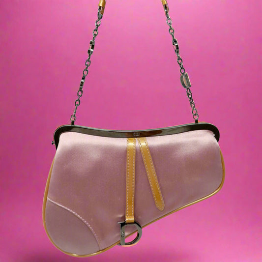 Dior Mini Saddle Pink Satin