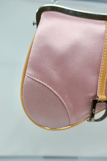 Dior Mini Saddle Pink Satin