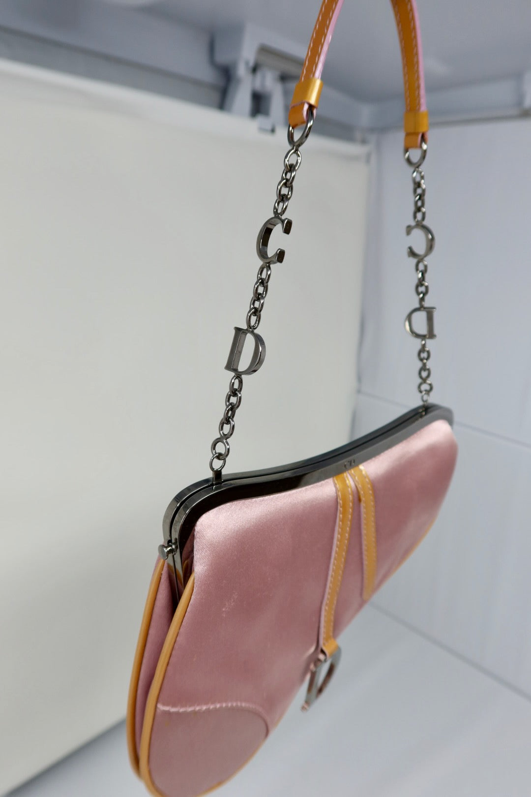 Dior Mini Saddle Pink Satin
