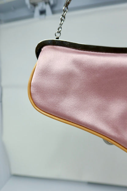 Dior Mini Saddle Pink Satin