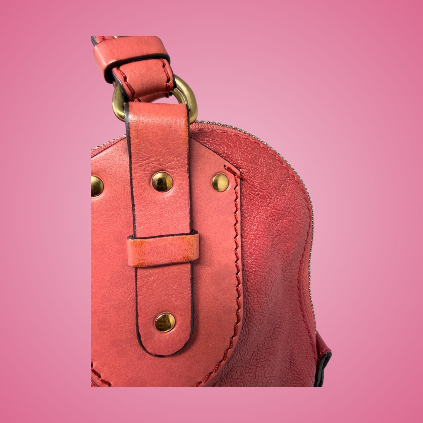 Chloe Pink Leather Kerala Top Handle Bag