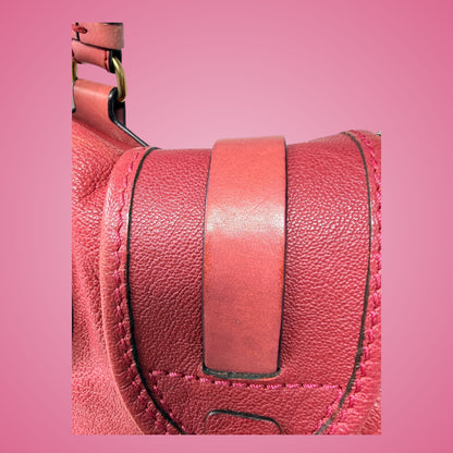 Chloe Pink Leather Kerala Top Handle Bag