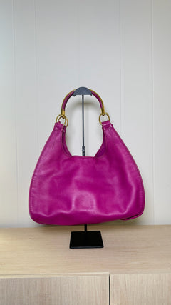 Christian Dior Jeweled Pink Leather Hobo Bag
