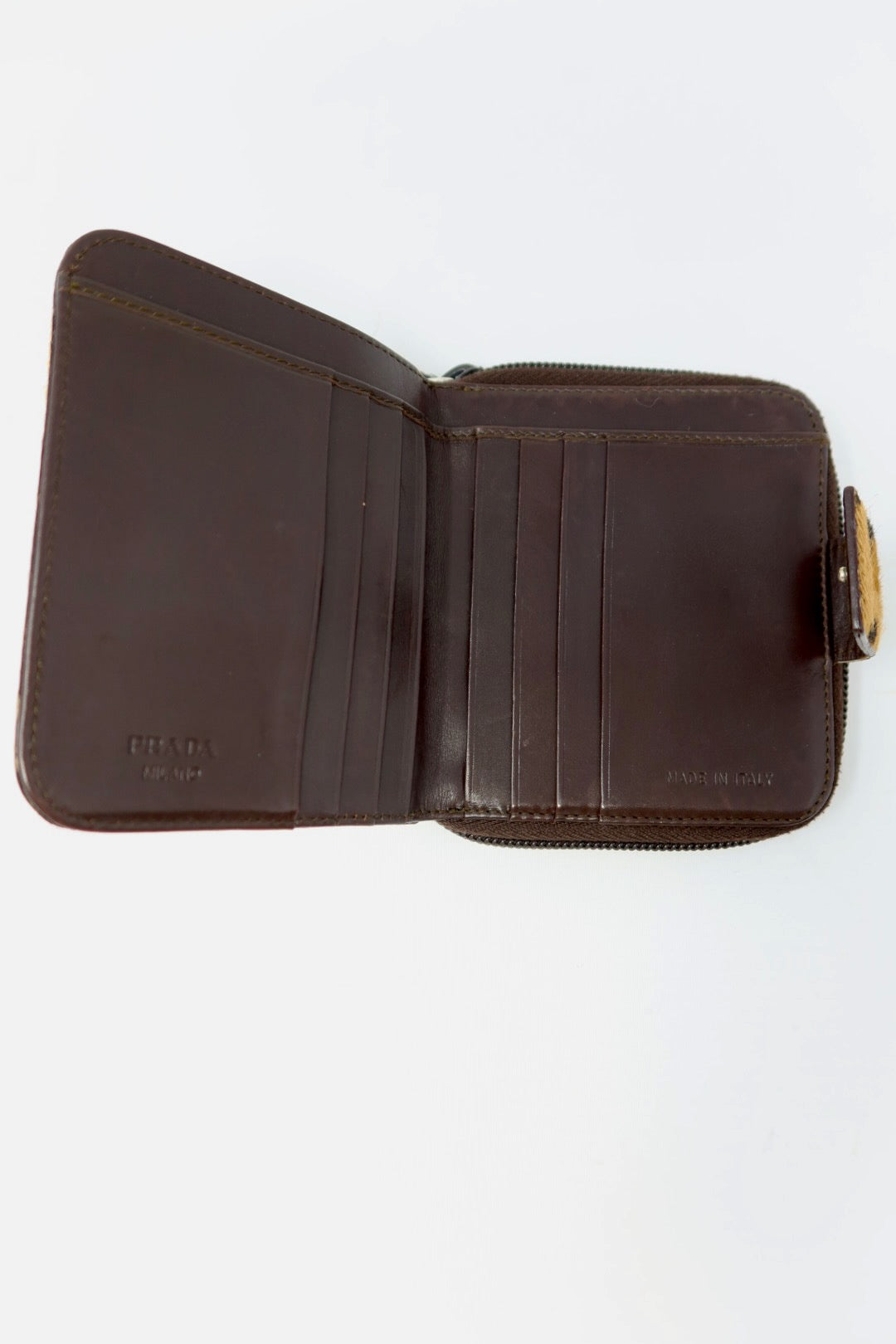 Prada Leopard Pony Hair Wallet