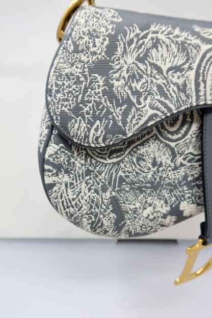 Dior Canvas Saddle Bag