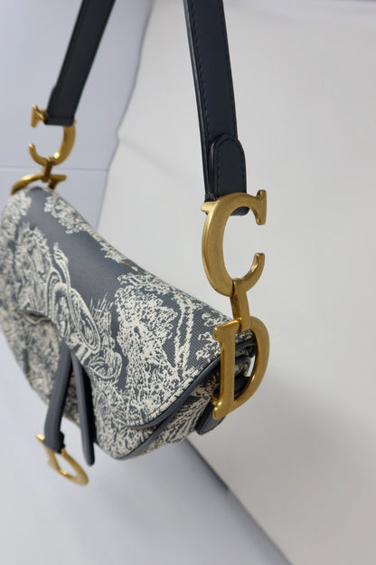 Dior Canvas Saddle Bag