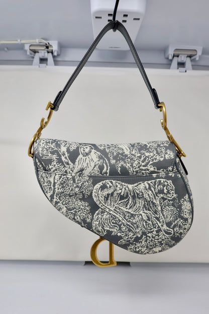 Dior Canvas Saddle Bag