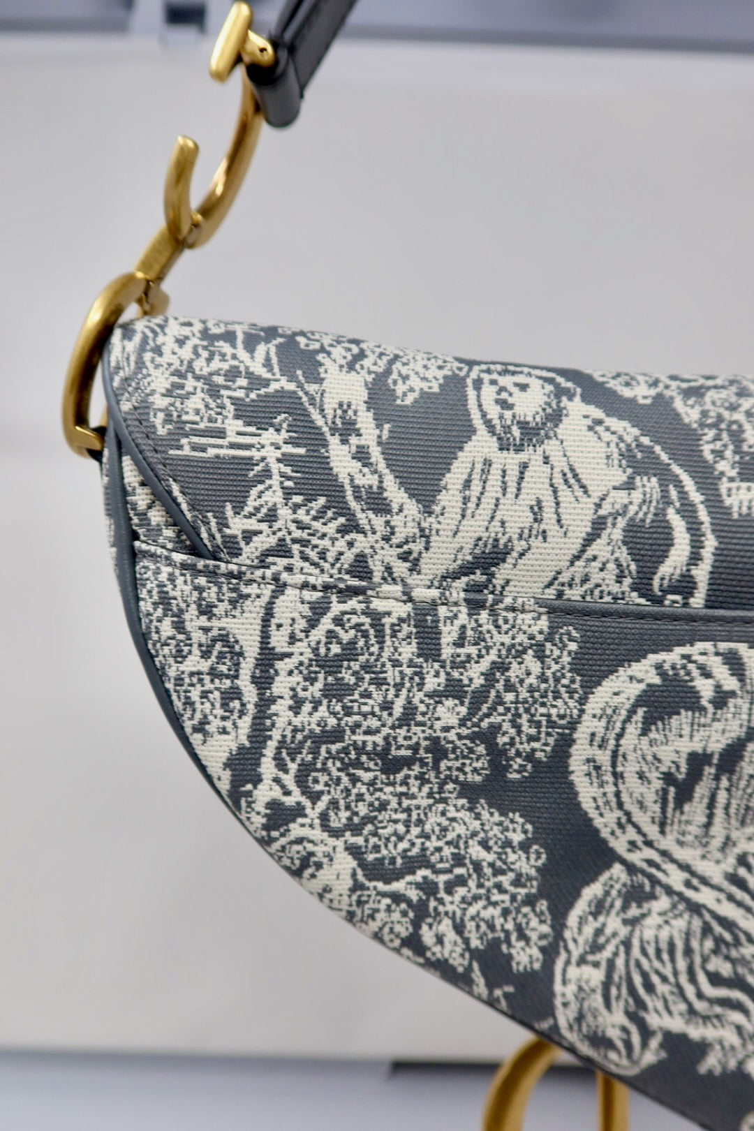 Dior Canvas Saddle Bag