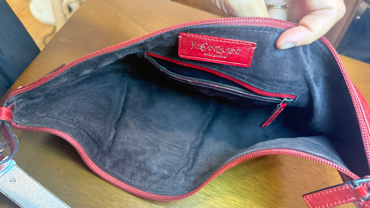 YSL Red Half Moon Mombasa Bag