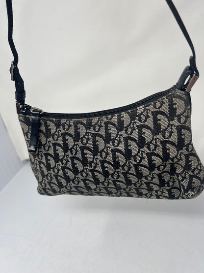 Christian Dior Trotter Jacquard Canvas Shoulder Bag