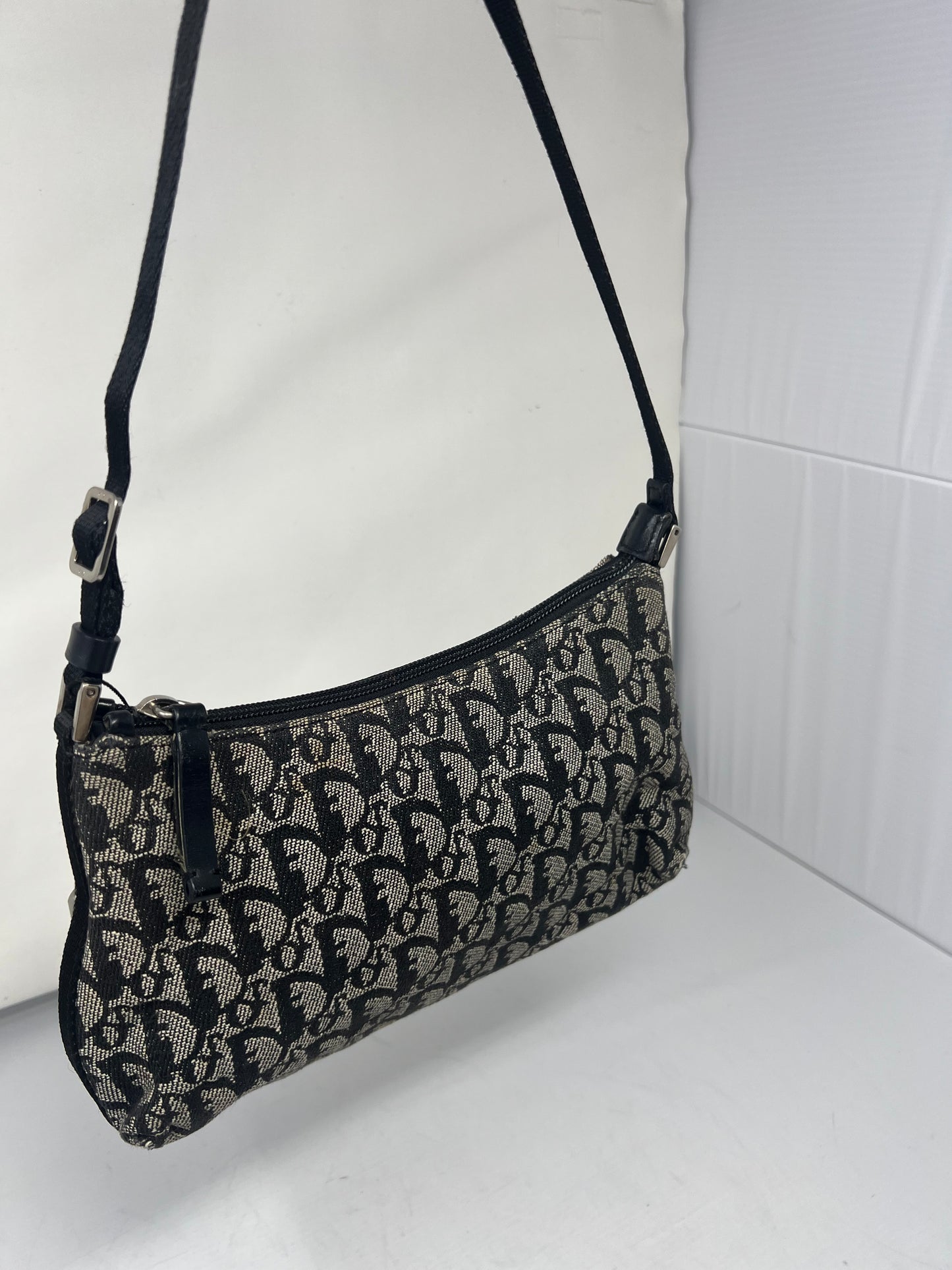 Christian Dior Trotter Jacquard Canvas Shoulder Bag
