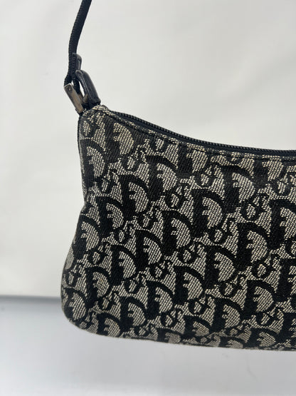 Christian Dior Trotter Jacquard Canvas Shoulder Bag