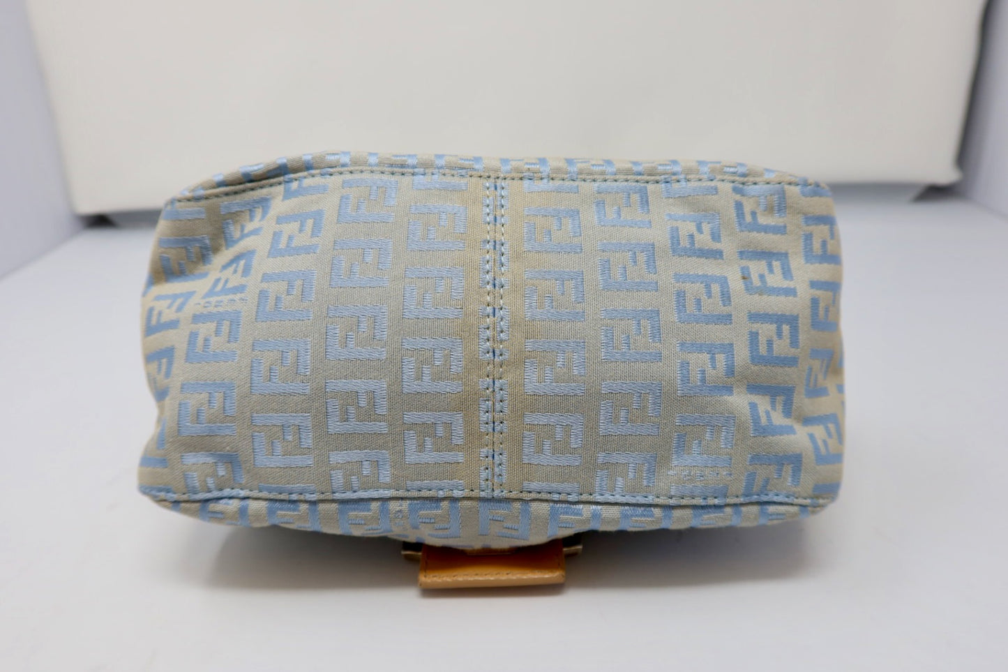 Fendi Mini Mamma Baguette Zucchino Light Blue