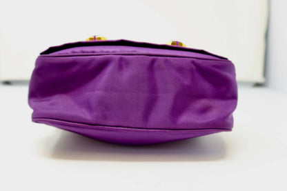 Prada Purple Crystals Nylon Pochette (comes with strap and original duster)