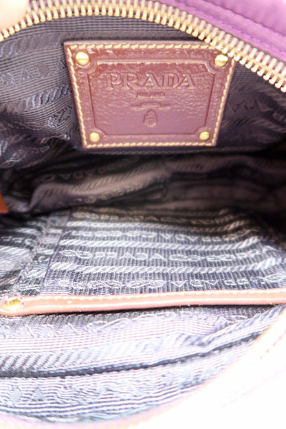 Prada Purple Crystals Nylon Pochette (comes with strap and original duster)