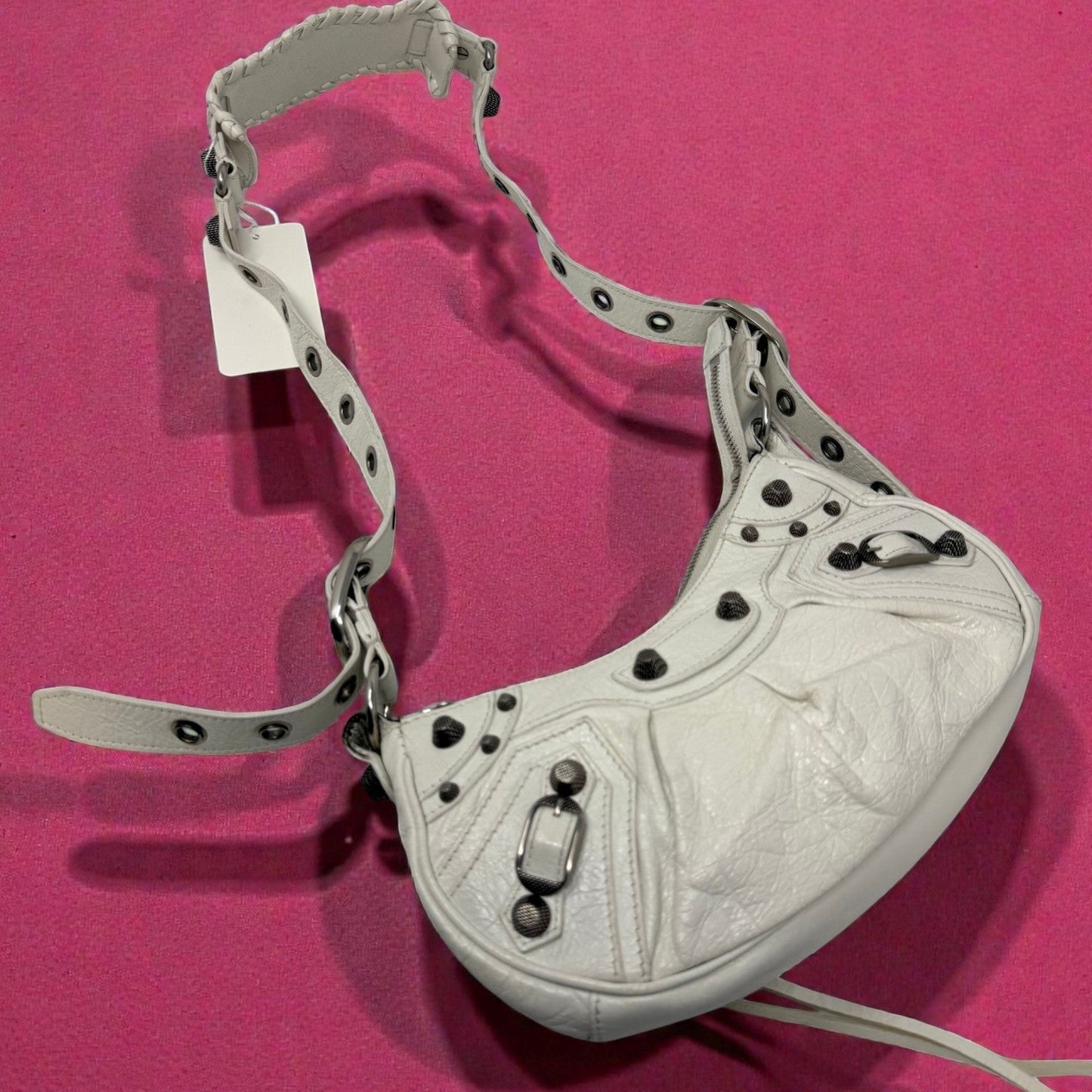 Balenciaga Le Cagole White Shoulder Bag