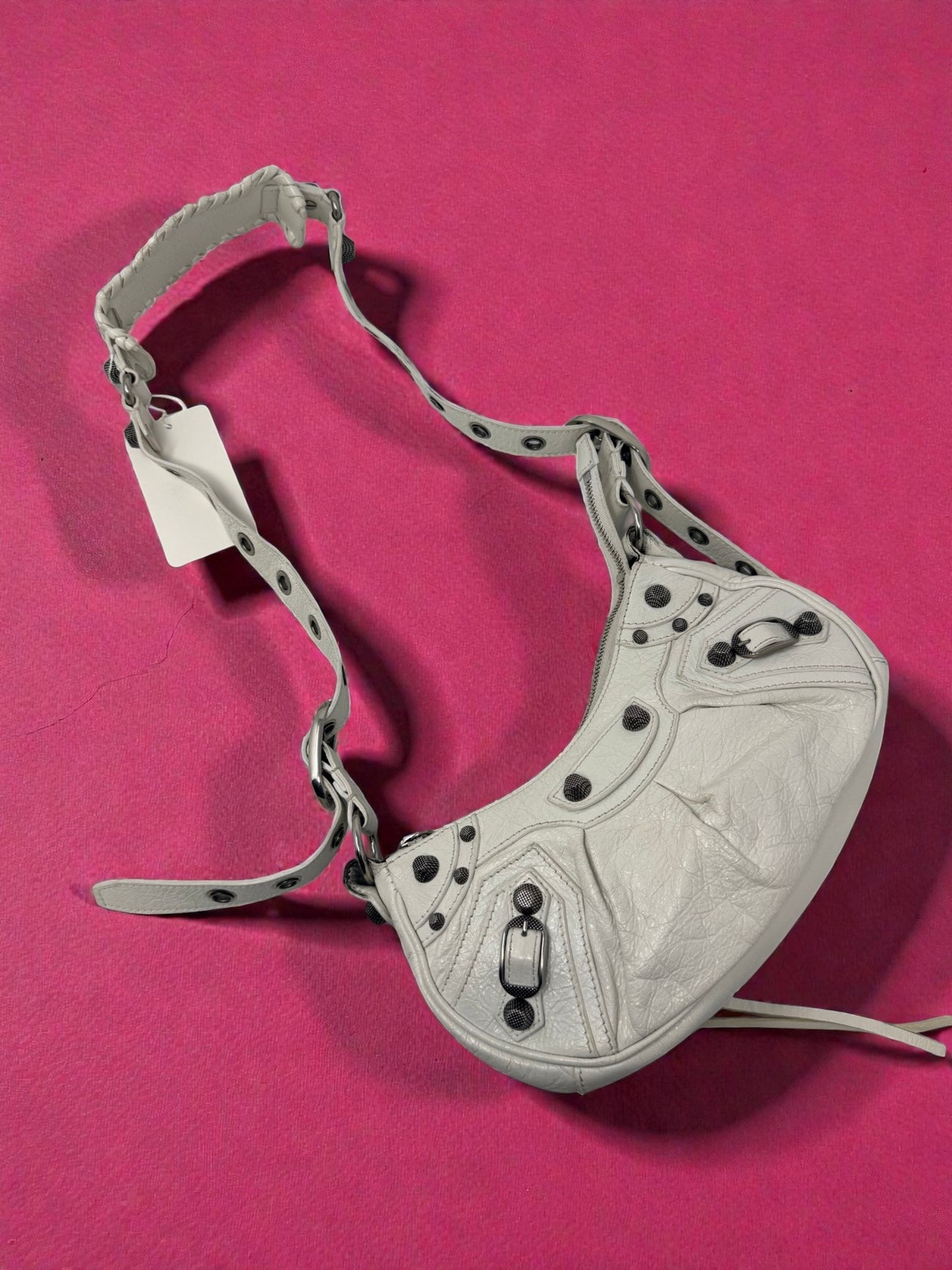 Balenciaga Le Cagole White Shoulder Bag