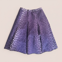 Moschino Jeans Purple Leopard Print Skirt