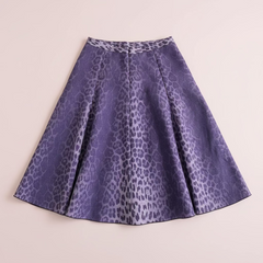 Moschino Jeans Purple Leopard Print Skirt