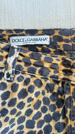 Dolce & Gabbana Leopard Print Cropped Pants