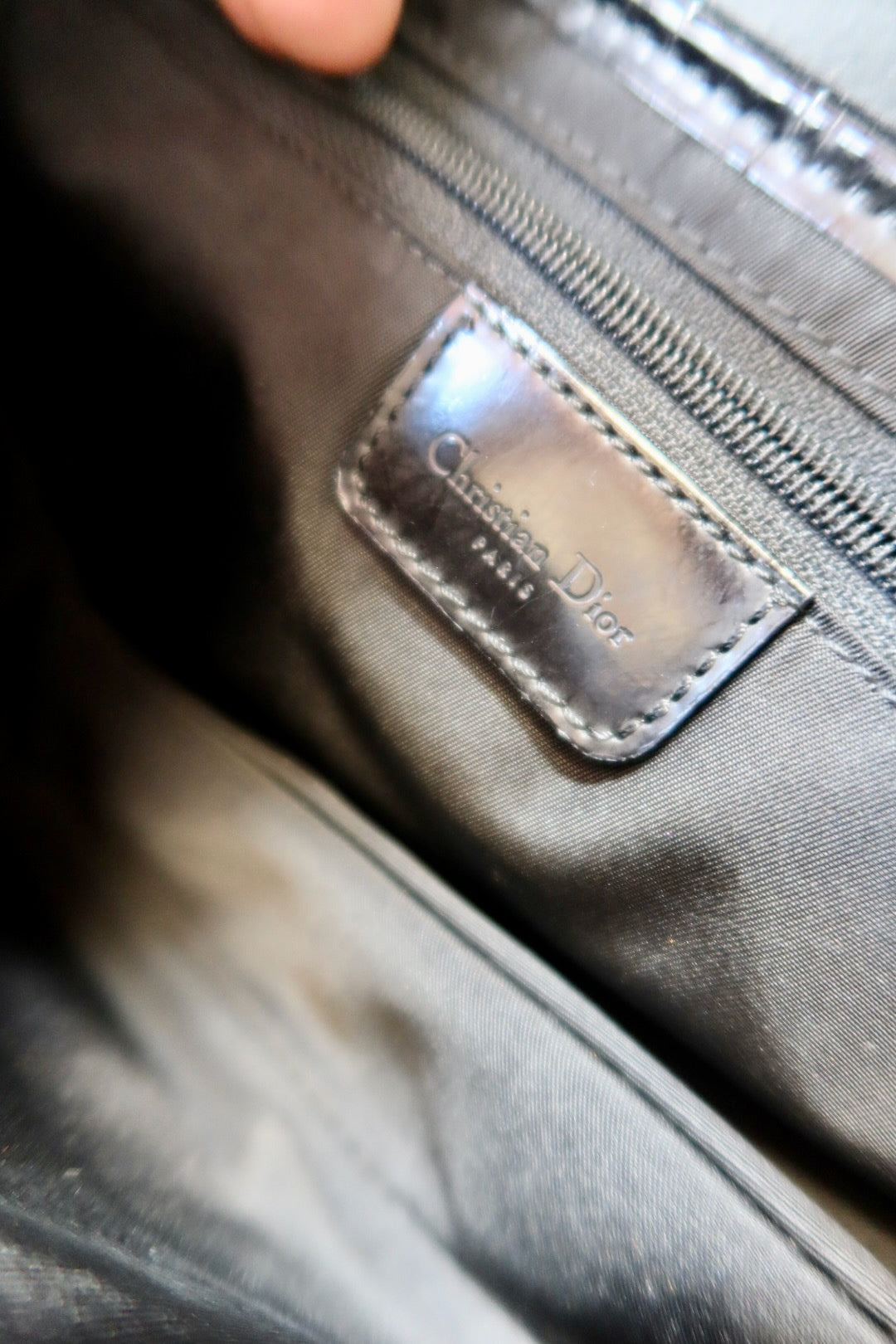 Dior Saddle Black Nylon with Silver Hardware