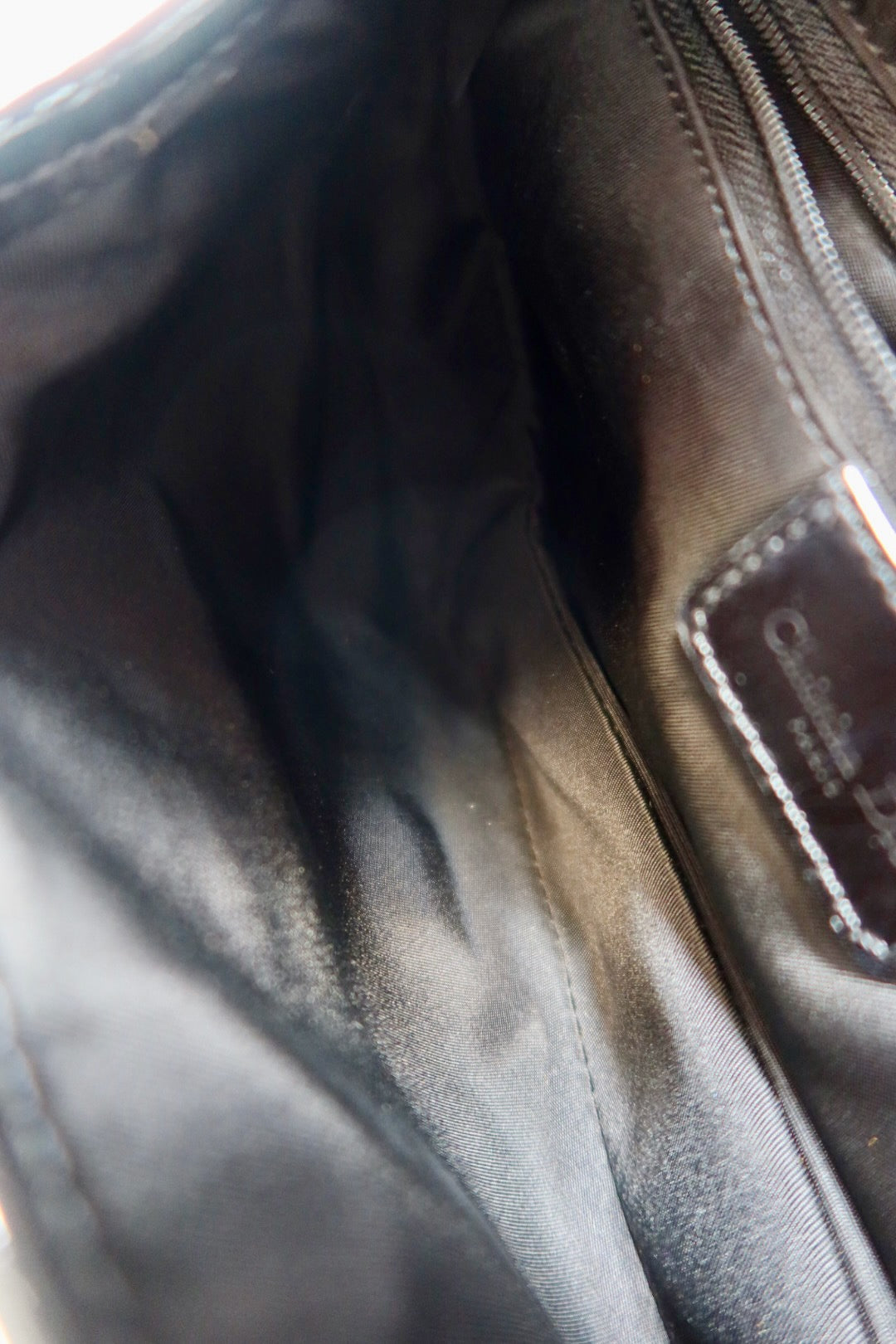Dior Saddle Black Nylon with Silver Hardware