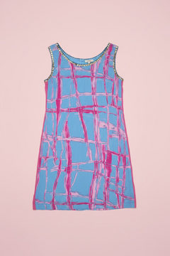 Custo Barcelona Y2K Sequin Fringe Printed Mini Dress