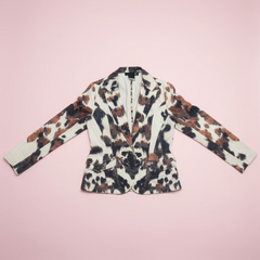 Cavalli cow print blazer