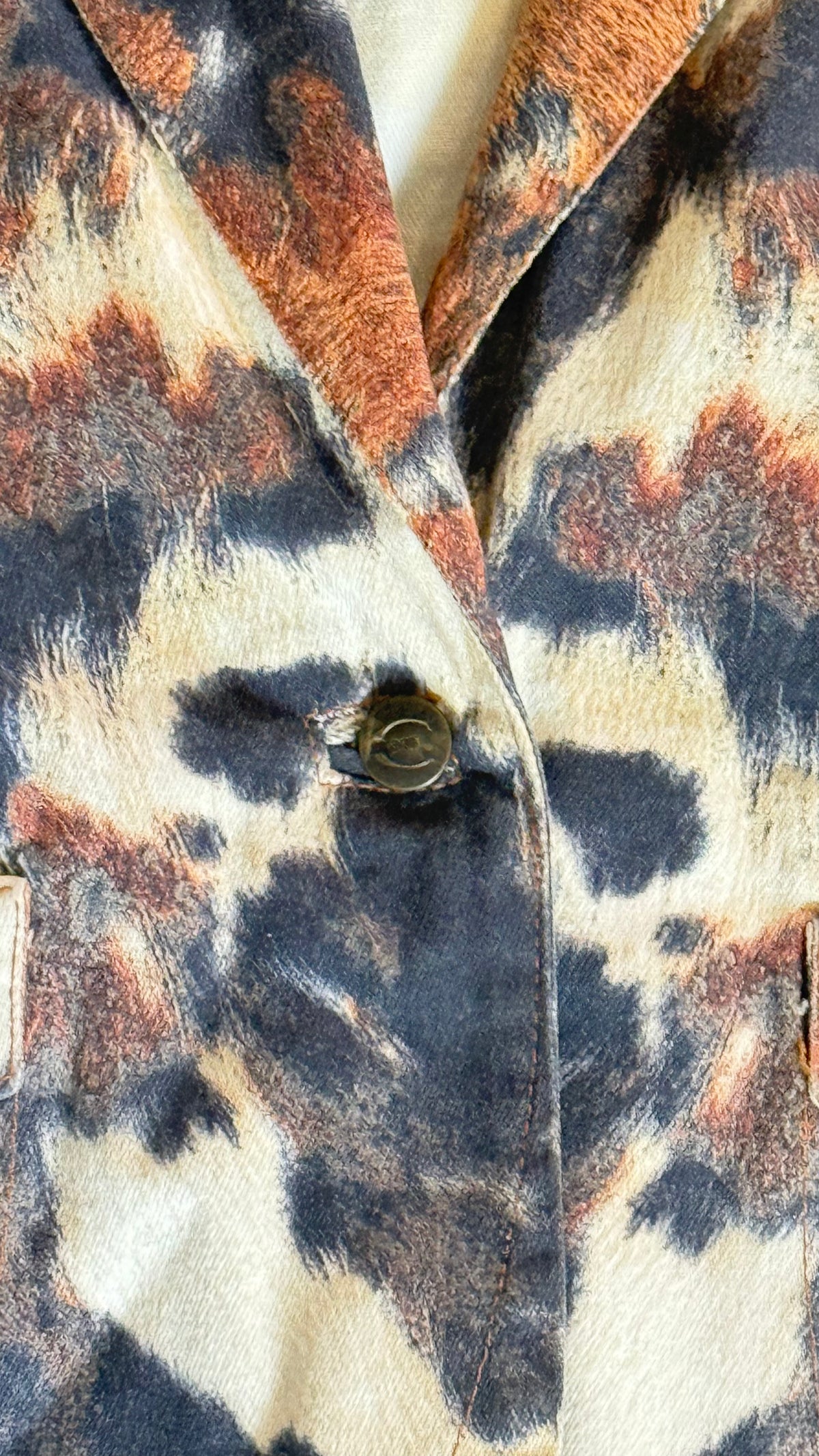 Cavalli cow print blazer